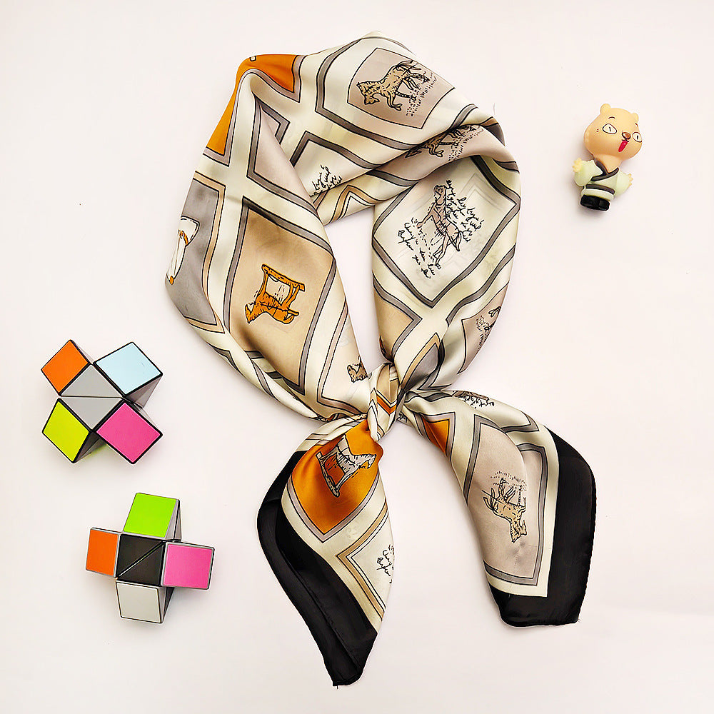 New Arrival 70cm Small Silk Scarf for Women – Satin-Finished Versatile Square Scarf, Fresh & Premium Look